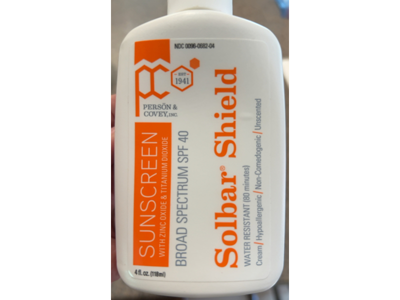 Solbar Shield Sunscreen, SPF 40, 4 fl oz/118 mL, Pack Of 4