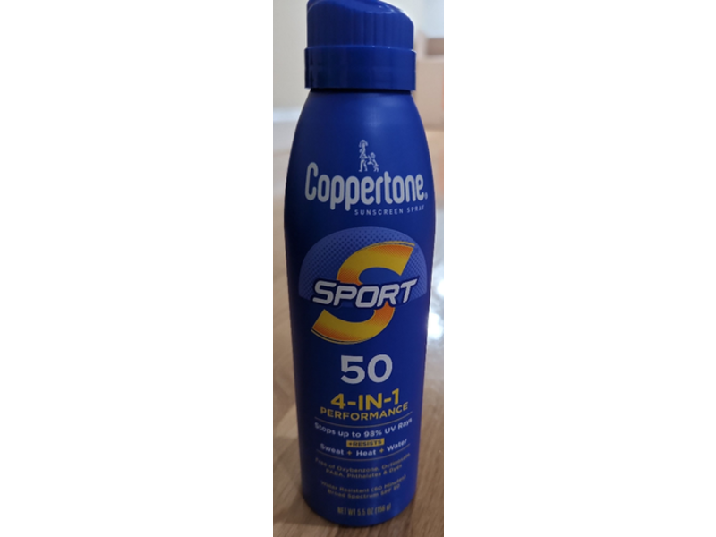 Coppertone Sport 4 - In - 1 Sunscreen Spray, SPF 50, 5.5 oz/156 g