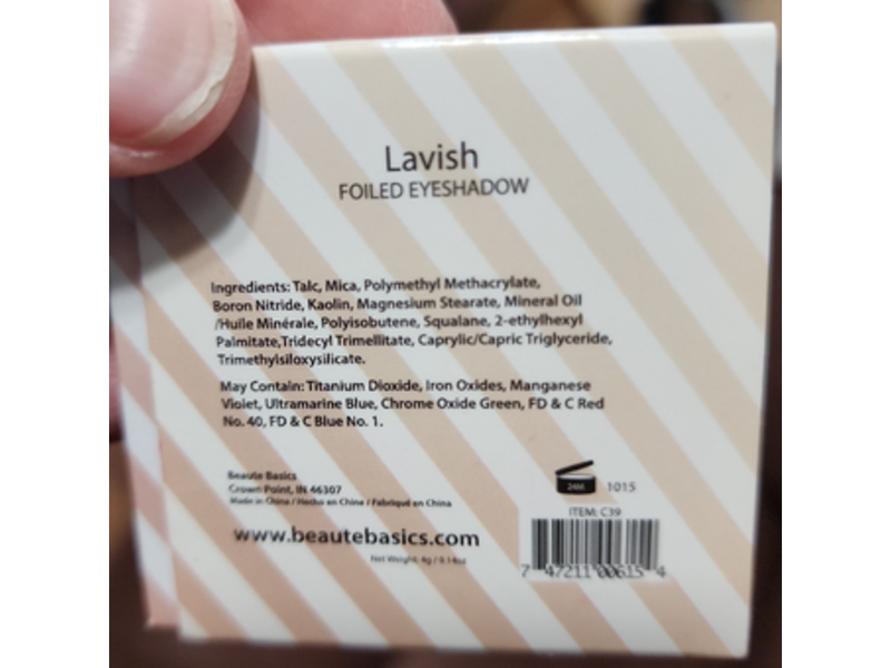 Beaute Basics Foiled Eyeshadow, Lavish, 0.14 oz/4 g