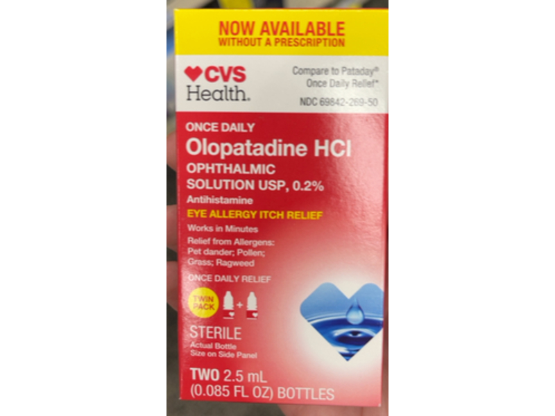 CVS Health Eye Allergy Itch Relief, 0.085 fl oz/2.5 mL
