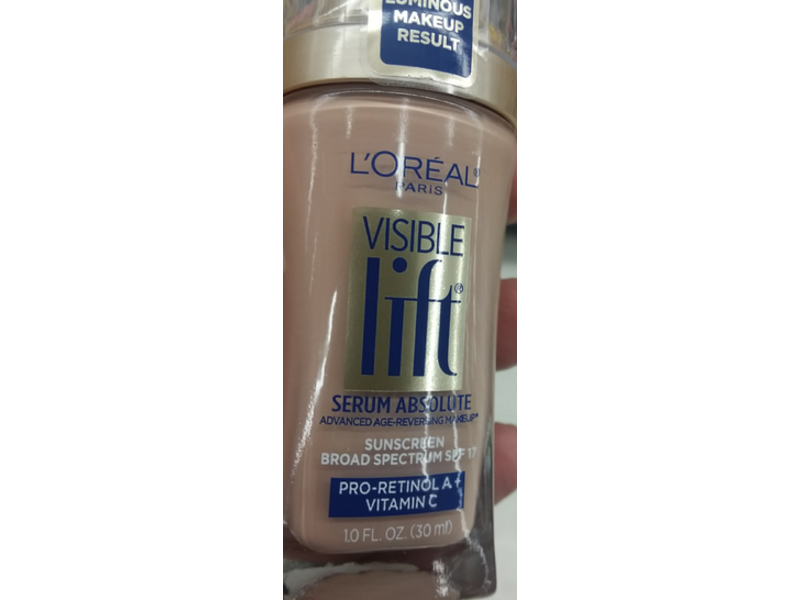 L'Oreal Paris Visible Lift Serum Absolute Foundation, SPF 17, Classic Ivory, 1 fl oz/30 mL