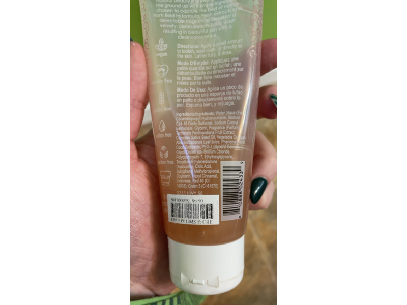 The Potted Plant Plums & Cream Body Wash, Hemp, 3.4 fl oz/100 mL