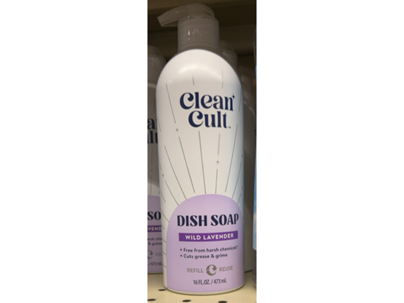 Clean Cult Dish Soap, Wild Lavender, 16 fl oz/473 mL