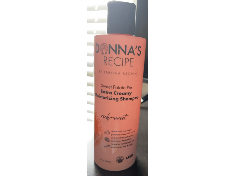 Donna's Recipe By Tabitha Brown Extra Creamy Moisturizing Shampoo, Rich + Sweet Potato Pie, 300 mL