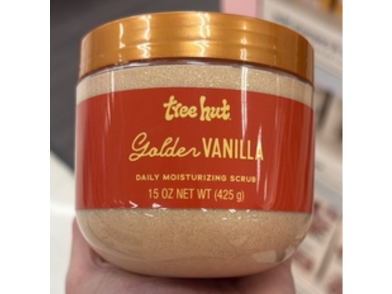 Tree Hut Daily Moisturizing Scrub, Golden Vanilla, 15 oz/425 g