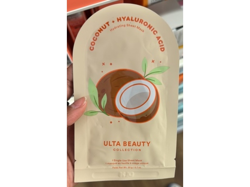 Ulta Beauty Collection Hydrating Sheet Mask, Coconut + Hyaluronic Acid, 0.7 oz/20 g