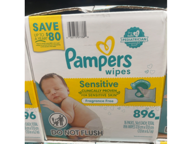 Pampers Baby Wipes, 896 Counts