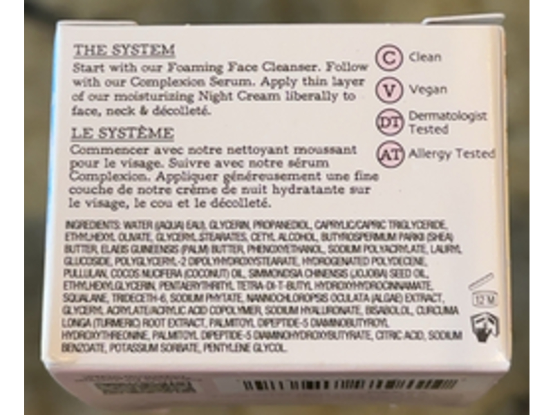TheBalm To The Rescue Sleep Tight Night Cream, Turmeric Butter+Algae & Peptides, 1 fl oz/30 mL