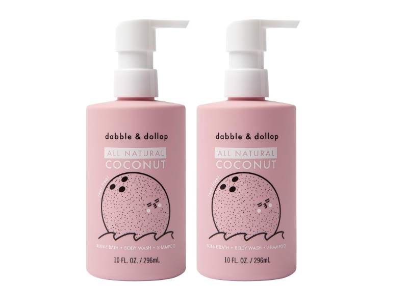 Dabble & Dollop Bubble Bath, Body Wash & Shampoo, 10 fl oz/296 mL, Pack Of 2