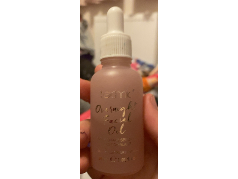 Technic Overnight Facial Oil, Grape Seed Oil & Squalane, 1.01 fl oz/30 mL