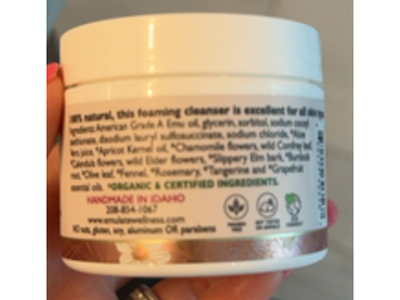 Emulate Age Defying Facial Cleanser with Wild Herbal Antioxidants & American Emu Oil, 2 oz/56 g