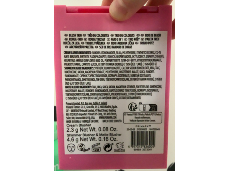 Primark PS Blush Trio Palettes