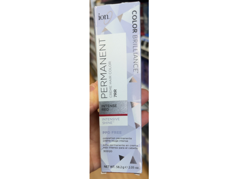 Ion Intensive Shine Permanent Hair Color, 7RR Intense Red, 2.05 oz/58.2 g