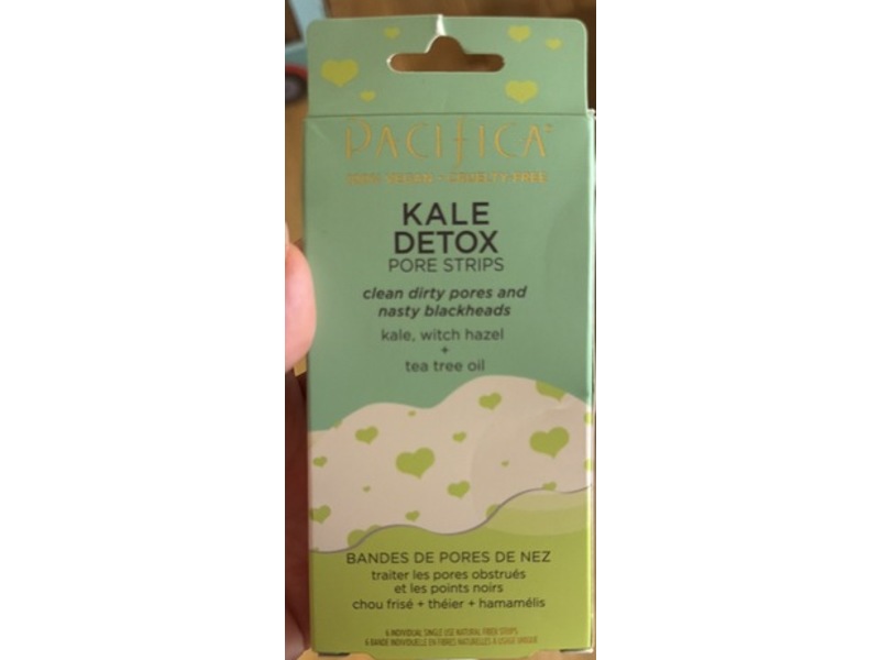 Pacifica Kale Detox Pore Strips, Tea Tree Oil, 6 Count