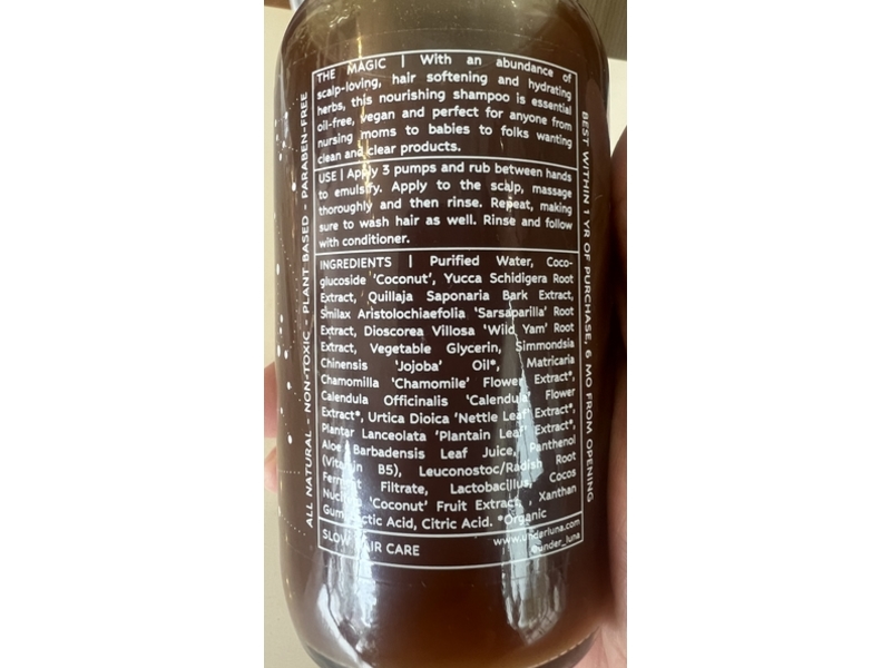 Under Luna Clear Shampoo, 8 oz/236 mL