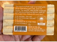 San Francisco Saltt Company Clean & Caprine Goat Milk Bar Soap, Honey Scent + Exfoliating Apricot Shell, 4 oz/113 g - thumbnail 4