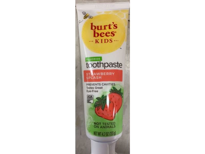 Burt's Bees Kids Fluoride Toothpaste, Strawberry Splash, 4.7 oz/133 g