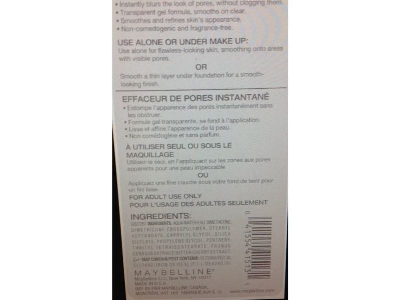 Maybelline New York Baby Skin Instant Pore Eraser Primer, 0.67 fl oz/20 mL