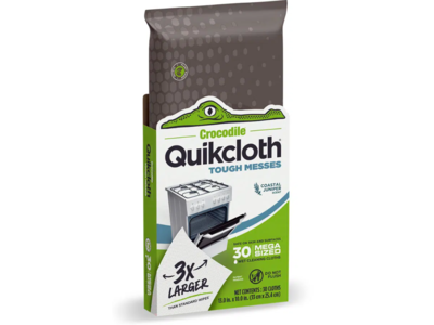 Crocodile Quikcloth Tough Messes, Coastal Juniper Scent, 30 Count