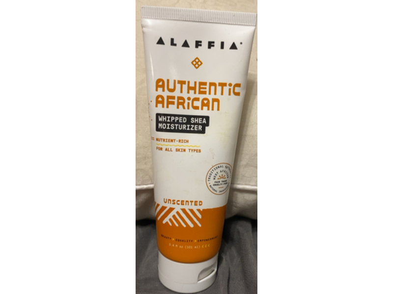 Alaffia Skin Care Authentic African Whipped Shea Moisturizer, Nutrient Rich, 3.4 fl oz/101 mL