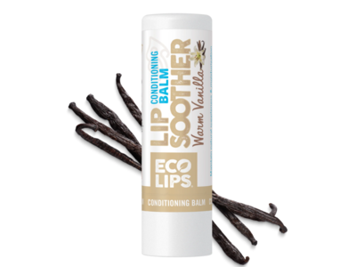 Ecos Lips Smoother Lip Balm, Warm Vanilla, 0.15 oz/4.25 g