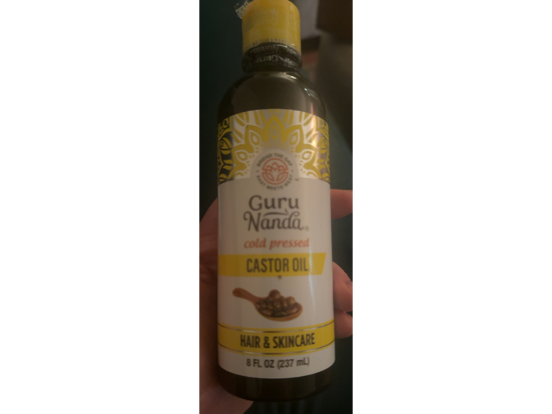 Guru Nanda Cold Pressed Castor Oil, 8 fl oz/237 mL