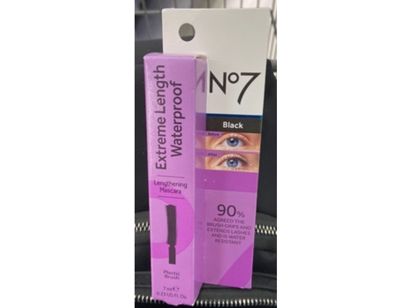 No7 Extreme Lengthening Mascara, Black, 0.23 fl oz/7 mL