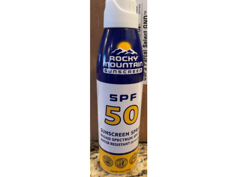 Rocky Mountain Sunscreen Spray, SPF 50, 6 oz, Pack Of 3