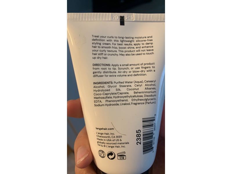 L'ange Curl Care Styling Cream, 4 fl oz/118 ml