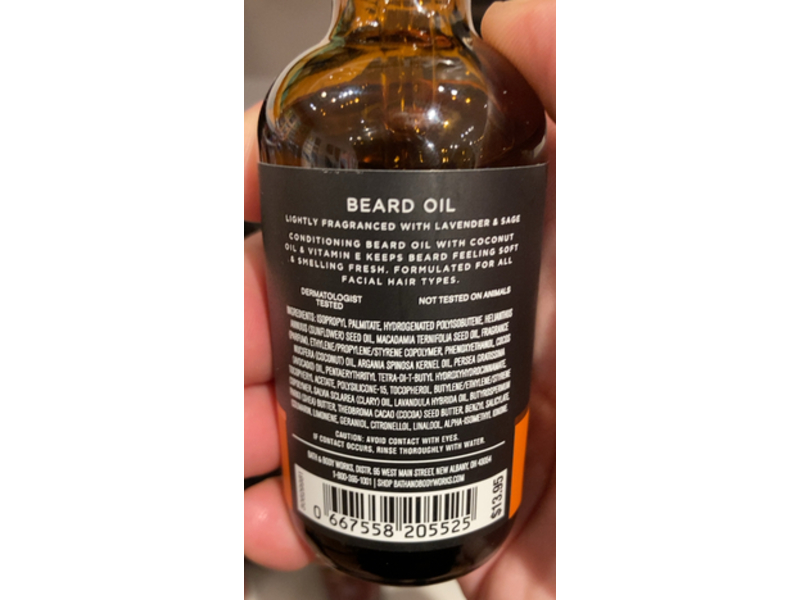 Bath & Body Works Bear Oil, Coconut Oil + Vitamin E, 1.5 fl oz/45 mL
