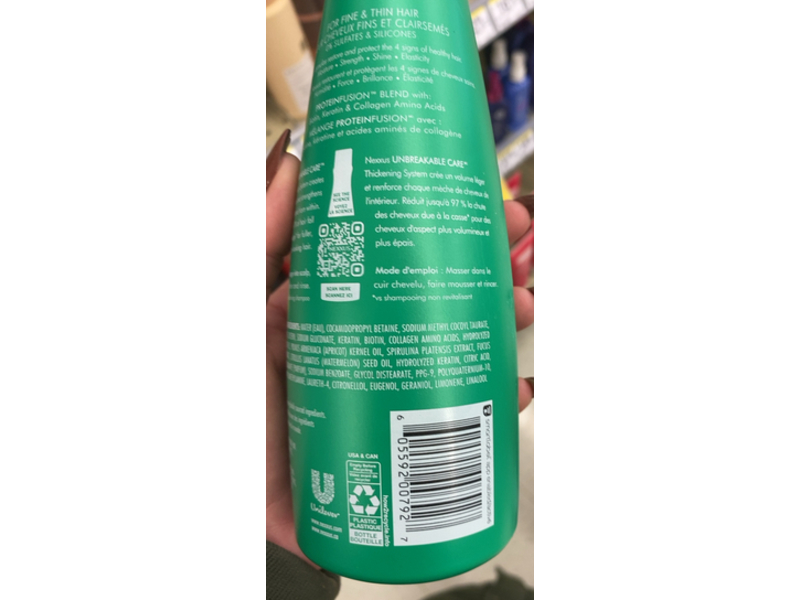 Nexxus Unbreakable Care Shampoo, Biotin & Keratin + Collagen, 13.5 fl oz/400 mL