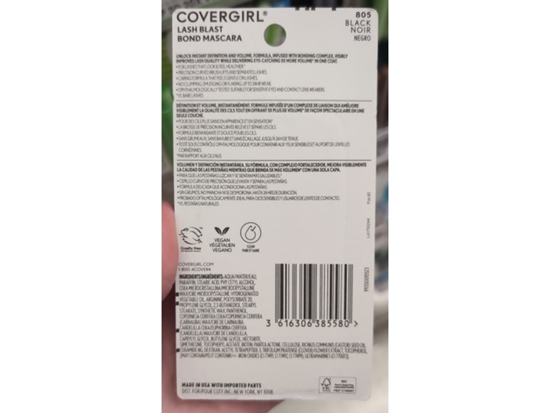 CoverGirl Lash Blast Bond Mascara, Black Nior, 12 mL