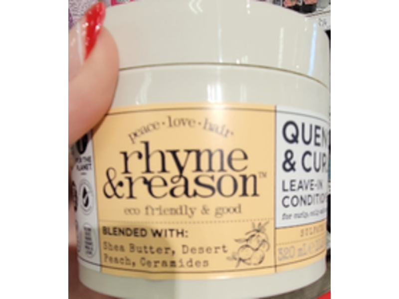 Rhyme&Reason Quench & Curl Leave-In Conditioner, Shea Butter, Desert Peach, 10.8 fl oz/ 320 mL