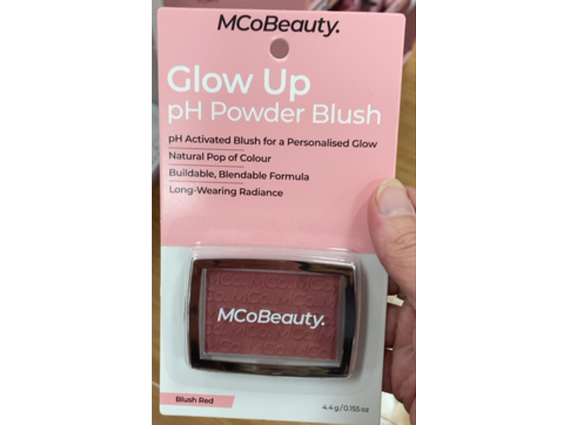 MCoBeauty Glow Up pH Powder Blush, Blush Red, 0.155 oz/4.4 g