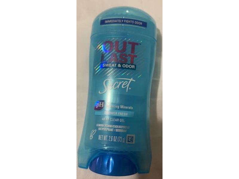 Secret Outlast Sweat & Odor, Shower Fresh, 2.6 oz/ 73 g, PAck of 8