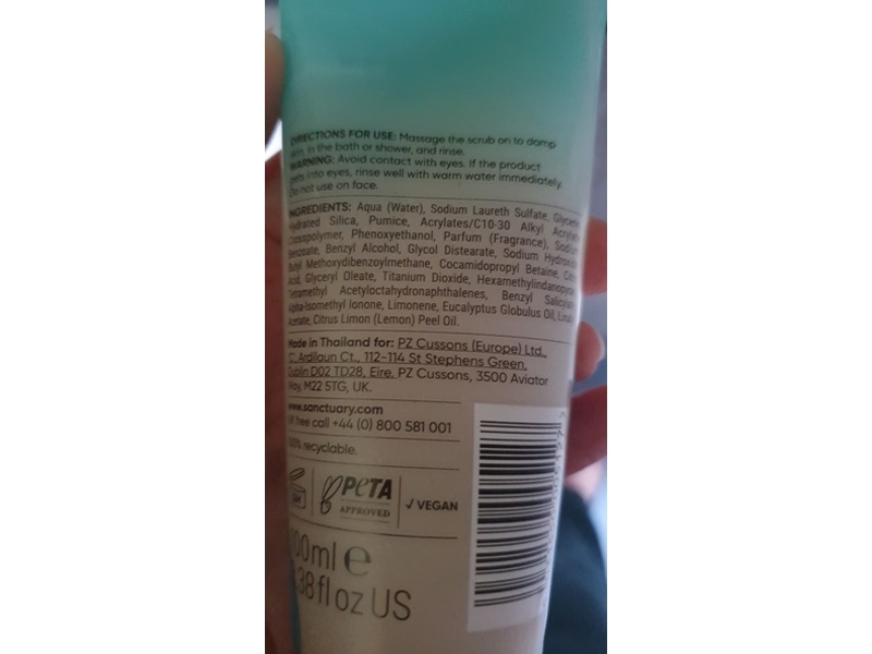 Sanctuary Spa Aqua Serenity Body Scrub, Natural Pumice