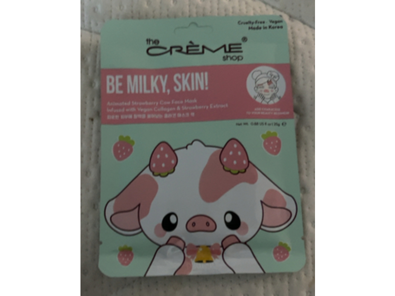 The Creme Shop Animated Cow Face Mask, Strawberry, 0.55 fl oz/25 g