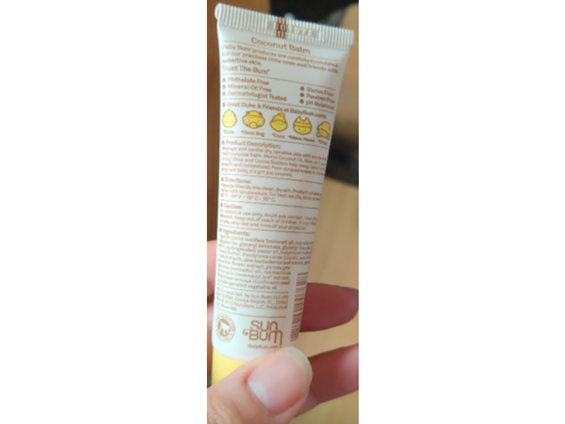 Sun Bum Baby Bum Coconut Balm, Natural Monoi, 1 oz/28 g