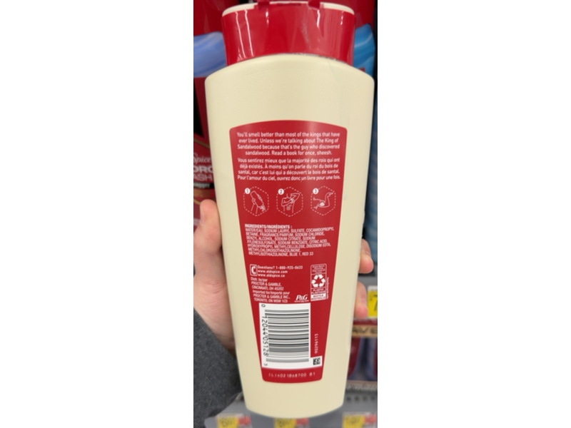 Old Spice Timber Body Wash, Sandalwood, 18 fl oz/532 mL