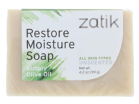 Zatik Restore Moisture Bar Soap, Simply Olive Oil, 4.2 oz/119 g - thumbnail 1