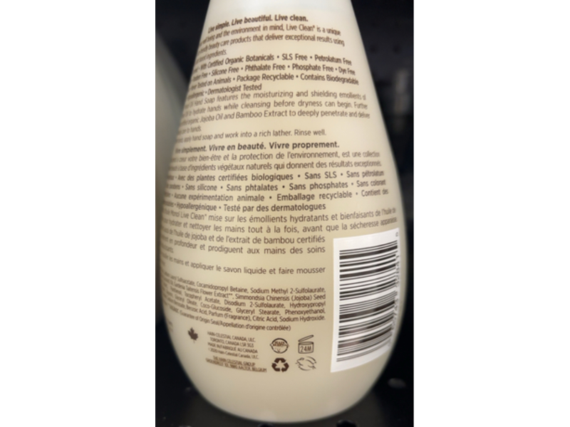 Live Clean Liquid Hand Soap, Monoi Oil, 17 fl oz/500 mL