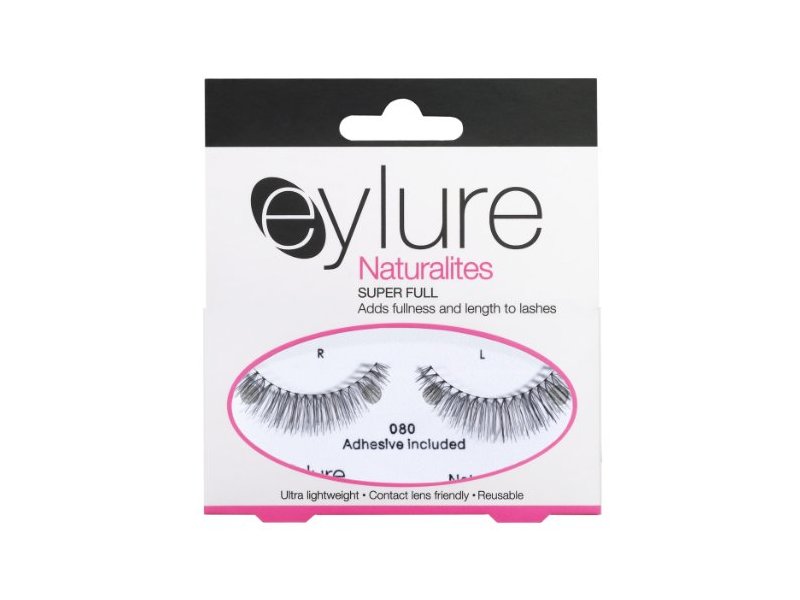 Eylure Naturalites False Lashes with Adhesive, No 080, 0.03 fl oz/1 mL