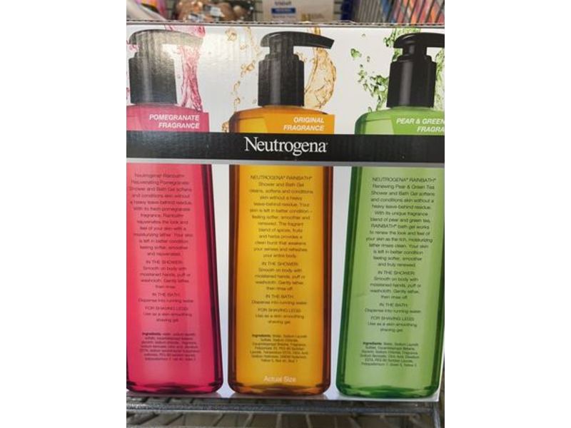 Neutrogena Rainbath Variety Pack,Pomegranate, Pear & Green Tea, 16 oz, 3 Pack