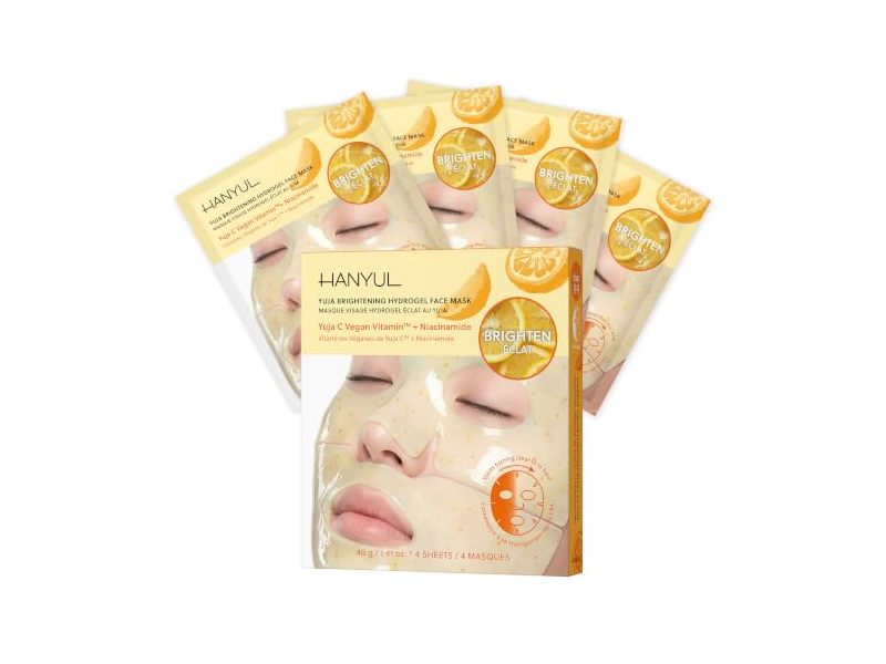 Hanyul Yuija Brightening Hydrogel Face Mask, 1.41 oz/40 g, 4 Count