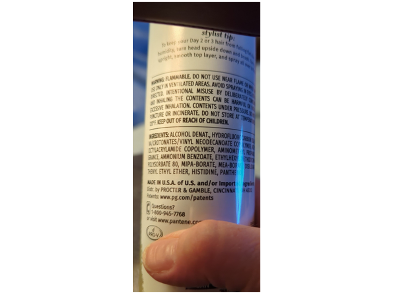 Pantene Pro-V Controls Frizz Hairspray, Strong Hold, 7 oz/200 g