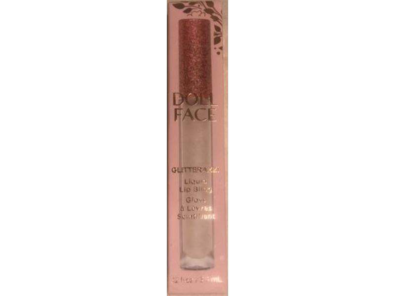 Doll Face Glitterazzi Liquid Lip Bling Gloss, Platinum, 12 fl oz/3.5 mL