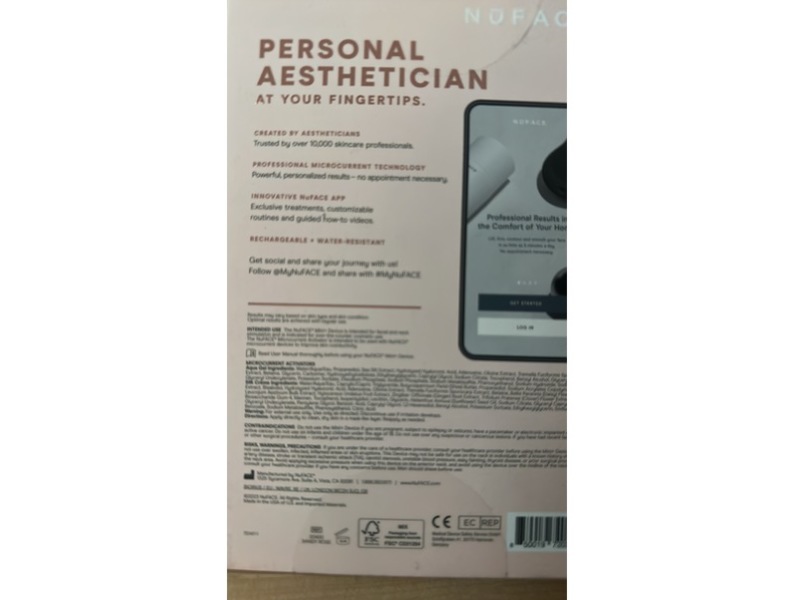 NuFace Mini+ Smart Petite Microcurrent Facial Toning Kit, Sandy Rose