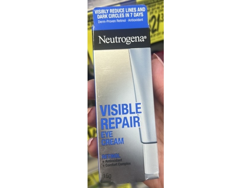 Neutrogena Visible Repair Eye Cream, Retinol, 15 g
