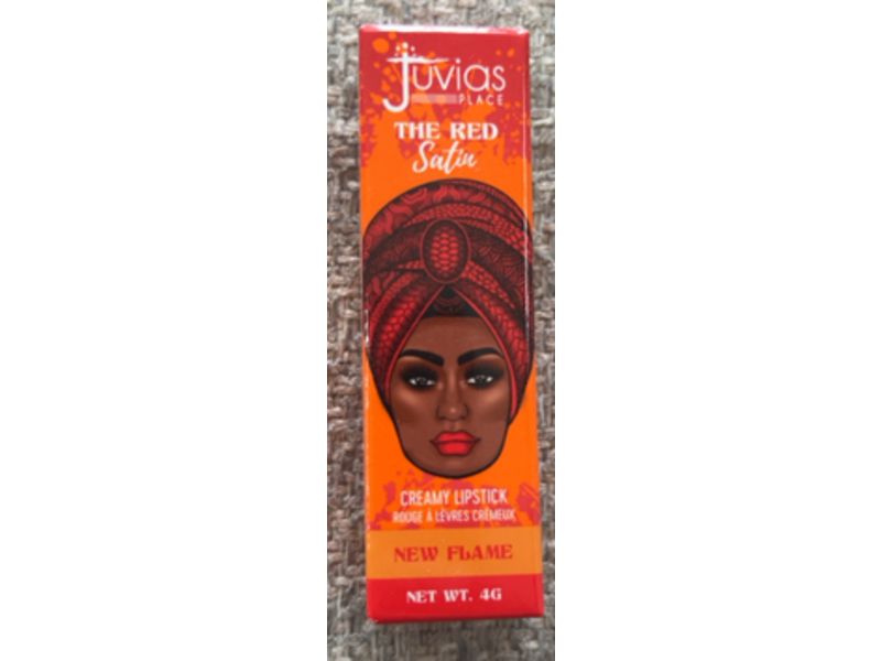 Juvia's Place The Red Satin Creamy Lipstick, New Flame, 4 g