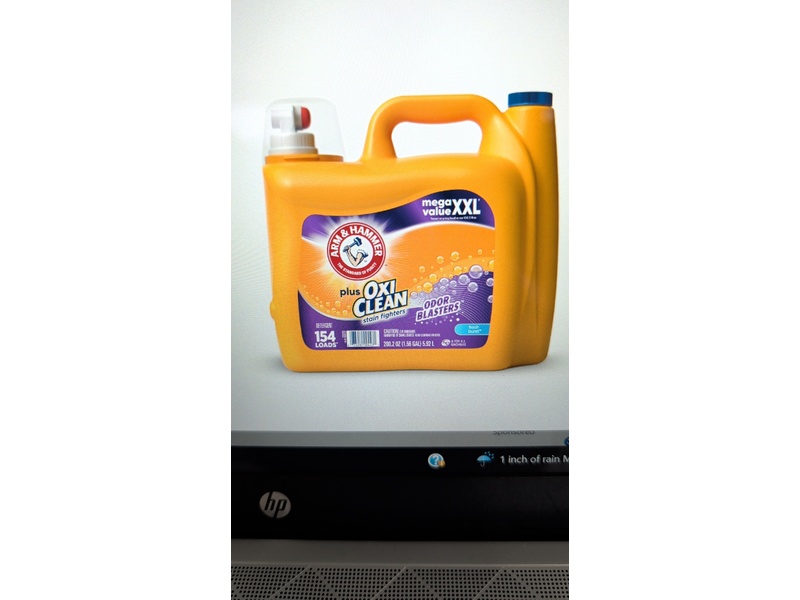 Arm & Hammer Plus OxiClean Odor Blasters Liquid Laundry Detergent, Fresh Burst, 154 Loads, 200.2 oz/5.92 L